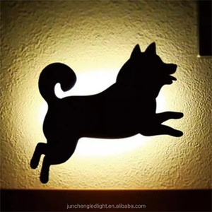 Petit chat minou décor appliques chambre d'enfant lampe moderne chambre de bébé petit garçon fille chambre chevet contrôle du son applique murale - Product Image 3