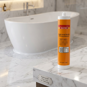 Scellant en silicone acétique imperméable pour <span class=keywords><strong>baignoire</strong></span>, scellant en silicone pour salle de bain, scellant pour carrelage céramique - Product Image 1