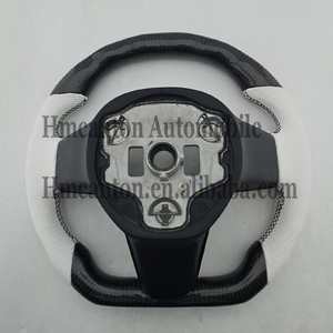 Spot New Products Perforated Leather Carbon Fiber for Tesla Model 3 Mode Y Car Steering <b>Wheel</b> - Product Image 2
