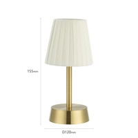 Lampe de table sans fil rechargeable en aluminium, étanche IP54, avec télécommande, élément décoratif élégant pour chambre à coucher, vente en gros