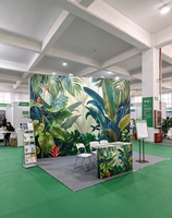 Support de bannière incurvé ou droit en tissu tendu pour exposition personnalisée, type pop-up, 20ft, 10ft, 8ft, avec fonction Step and Repeat
