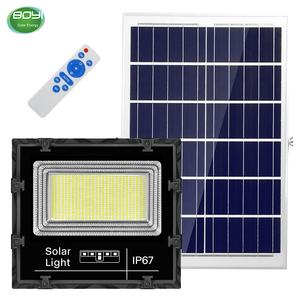 ABS 100W 300W 500W 800W güneş Led arka bahçe park Lot projektör için güneş enerjili Panel lamba Ip65 su geçirmez - Product Image 1