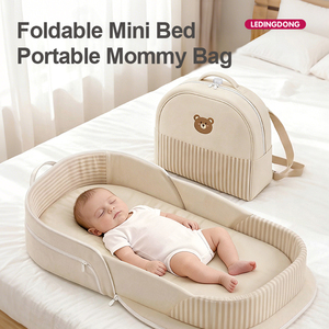 <span class=keywords><strong>Sac</strong></span> à <span class=keywords><strong>dos</strong></span> multifonctionnel pliable 2-en-1 pour bébé nouveau-né : lit portable et <span class=keywords><strong>sac</strong></span> à couches - Product Image 1
