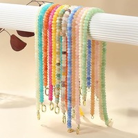 Collier bohème coloré en pierres naturelles, ras-de-cou tendance en pierres précieuses couleur bonbon avec fermoir mousqueton ovale en or 18 carats