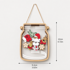 Adorno Navideño de Madera para Colgar en el Árbol, Decoración Rústica para el Hogar, Colgante Festivo - Product Image 5