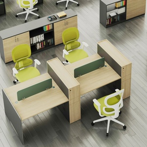 Customized Commercial Furniture <b>Screen</b> Desk Office <b>Partition</b> Workstation Compartment 4 People Office Desk Office Furniture - Product Image 2