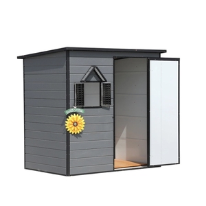 6x4 Pent Insula ted Garden Shed Vielseitiger Stauraum-Lagers chuppen mit doppelten Schiebetüren Anpassbarer Gartens chuppen aus Metall - Product Image 5