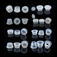 Bouchon intérieur en plastique semi-transparent de 11 mm en forme de bol pour flacon d'huile essentielle en verre de 18 mm