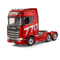 Camion RC Huina 1501 à l'échelle 1/18, porte ouvrante, carrosserie en métal, 4x4, 19CH, Scania 770 S V8, jouet de camion semi-remorque, télécommande