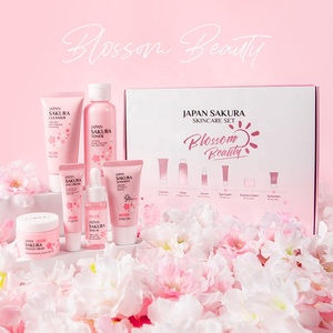 Ensemble de soins de la peau Laikou Private Label 6 pièces : nettoyant, tonique, sérum, crème pour les yeux, crème solaire, crème japonaise Sakura - Product Image 2