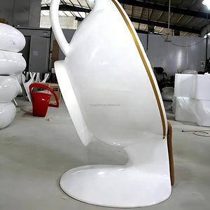 Custom Modern Durable Fiberglass Coffee Cup Shaped Single Lounge <strong>Chair</strong> for Cafe Store Leisure Accent Chaise <strong>Chair</strong> Home Furniture - Product Image 6