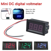 Voltmètre numérique DC4.5V-30.0V pour voiture, bateau, moto, affichage LED 0,56 pouce, mini testeur de tension, ampèremètre