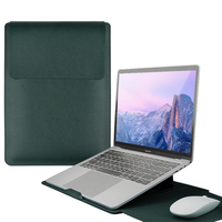 Étui pour ordinateur portable Pofeis personnalisé, 14, 15, 16 pouces, fin, imperméable, en similicuir, étui en cuir PU pour ordinateur portable avec support pour Macbook