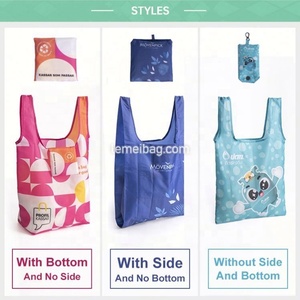 <b>Foldaway</b> Tote <b>Bag</b> Custom Print Recycled Rpet Sublimation Foldable <b>Shopping</b> <b>Bag</b> With Pouch - Product Image 5