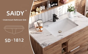<span class=keywords><strong>Lavabo</strong></span> de baño bajo encimera de mármol de cerámica blanca moderna con certificado CUPC de 18 ''X 12'' para uso en Hotel, Hospital o apartamento - Product Image 2