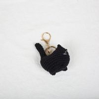 Jouets Amigurumi au crochet, animaux, chatons, chats, porte-clés au crochet faits à la main, porte-clés chat noir au crochet, poupées au crochet