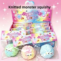 Jouet Squishy Monstre Tricoté Doux et Mignon, Créatif Anti-stress à Rebond Lent pour Jeunes Unisexe 15-35 Ans