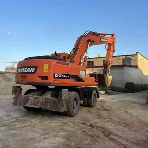 Excavadora Doosan de segunda mano bien conservada, excavadora hidráulica Doosan de rueda de DH210W-7 a la venta - Product Image 1