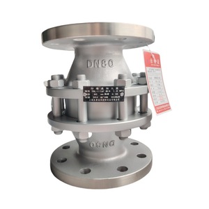 ตัวกันไฟเหล็กกล้าไร้สนิม Fwl 1 ขนาด Dn80 สำหรับใช้กับไฮโดรเจนและสารเคมีอันตราย - Product Image 1