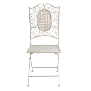 Chaise pliante de bistrot de <span class=keywords><strong>Barcelone</strong></span> blanche antique pour mariage en plein air dans le jardin - Product Image 1