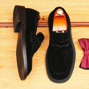 Zapatos Formales de Negocios para Hombre de Alta Calidad, Nuevos, con Suela Gruesa, Punta Redonda, Diseño de Parches, con Cordones, Transpirables, Casuales, para Boda - Product Image 5