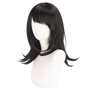 La perruque de cosplay de Lord Shengda BanG Dream Ave Mujica Hachiman présente un cuir chevelu relevé et des cheveux mi-longs relevés. - Product Image 5
