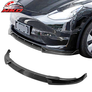 Para Tesla Model Y 2020-2025, Alerón Delantero de Parachoques en Negro Brillante, Estilo IKON, PP, 3 Piezas, Kit de Carrocería de Alta Calidad - Product Image 1