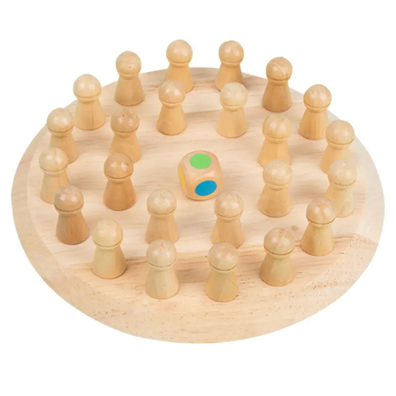 Оптовая продажа, Экологичная развивающая деревянная палочка с памятью для детей, шахматные игры для семейной вечеринки