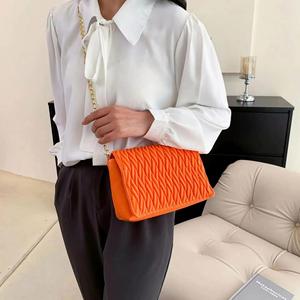Women's Soft PU <b>Leather</b> Crossbody Shoulder <b>Bags</b> Single ZIP Closure Luxury New Fashion <b>Small</b> Square Handbag - Product Image 3
