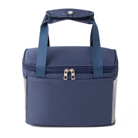 Sac isotherme personnalisé en tissu Oxford, sac à déjeuner avec fermeture éclair, doublure en aluminium, design thermique, pour 2 personnes, bureau, école