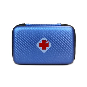 Trousse de premiers secours portable, pratique, robuste, petite, bleue, en EVA, pour voiture, maison, extérieur, sports, camping, randonnée - Product Image 1