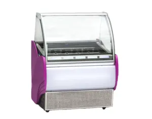 Display Freezer Es Krim Luar Ruangan Penghitung Gelato Es Krim Lemari Es Krim