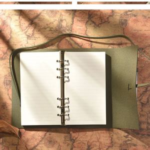 Cuaderno de Cuero PU YY, Diario Recargable, Cuaderno de Bocetos, Diario de Viaje, Bloc de Notas Diario Recargable en Espiral para Regalos - Product Image 2