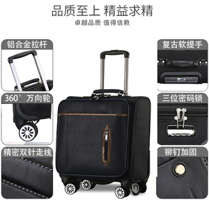 Maleta de Viaje con Ruedas y Contraseña de 16 Pulgadas para Negocios, Maleta con Ruedas Giratorias, Maleta de Cuero de 18 Pulgadas, Bolsas de Viaje con Ruedas - Product Image 2