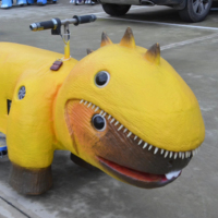 Trottinette télécommandée électrique animatronique dinosaure pour enfants, modèle à monnayeur pour parc d'attractions