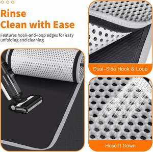 Tapis pour litière pour chats, double couche, nid d'abeilles, tapis de récupération de litière pour chats, imperméable, anti-<span class=keywords><strong>urine</strong></span>, antidérapant, facile à nettoyer - Product Image 5
