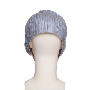 Masque en latex de sorcier, yeux verts, couleur blanche, accessoire de costume de fête unisexe - Product Image 3
