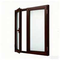 Fenêtre à battant moderne en aluminium avec double vitrage trempé pour usage résidentiel et commercial