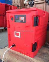 Transporteur de distribution alimentaire 90L, Thermoboîtes de livraison de restauration rapide, Transport de thermoboîtes de pâtisseries chaudes et réfrigérées