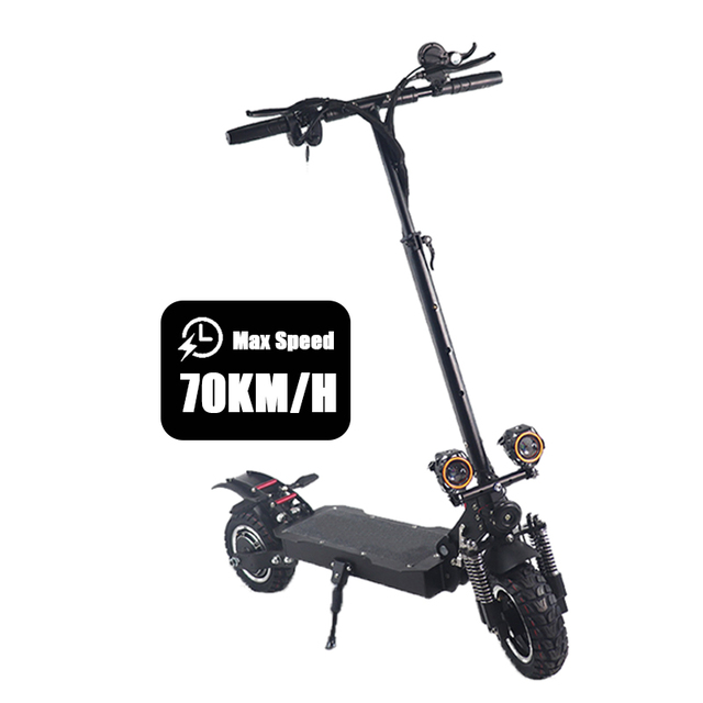 [eu Us Warehouse] High-quality Brand 2400w 60v15.6ah 10inch Off Road Tire Foldable E-scooter Adult Dual Motor Electric Scooter