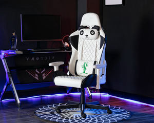 Chaise de jeu pour enfants pivotante et inclinable à dossier haut, fournisseur d'or Alibaba, en cuir blanc, Panda Hehua, siège large, <span class=keywords><strong>bureau</strong></span> de jeu - Product Image 2