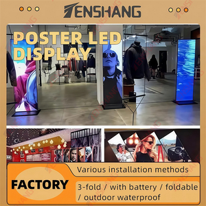 Built-in Battery Rechargeable Portable P1.86 P2 P2.5 Foldable Indoor LED Video <b>Wall</b> Board for Poster and Banner <b>Display</b> TS0003-B - Product Image 6