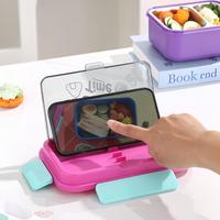 Boîte à lunch en plastique grande capacité avec couverts, portable, micro-ondable, multi-compartiments, pour enfants, étudiants et adultes