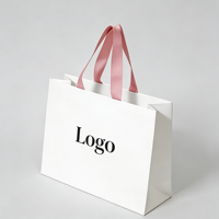 Bolsas de Papel con Logotipo Personalizado, Bolsas de Almacenamiento de Ropa, Embalaje Reciclado, Impresión en Lámina Dorada, Bolsa de Regalo para Compras