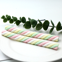 Guimauves en forme de corde torsadée colorées arc-en-ciel de 9g, saveur fruitée, bonbons guimauves torsadés