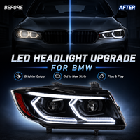 Ensemble de phares LED BK pour BMW Série 3 2005-2012, projecteur Bi-LED, clignotant séquentiel, DRL, Plug and Play