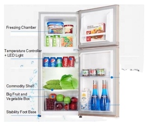 ตู้เย็นแบบประตูคู่กระจกสีสันสดใส รุ่น 302L ดีไซน์พิเศษปี 2018 พร้อมคอมเพรสเซอร์แบบฝรั่งเศส เหมาะสำหรับโรงแรม - Product Image 2
