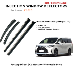 Injection Window Visors Rain Guards for Lexus LX 2020 | Side Window Deflectors Custom Fit Auto Accessories - Product Image 2