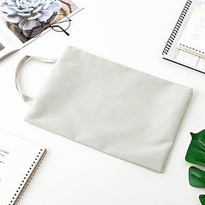 A4 キャンバスジッパーファイルバッグ 大容量 学生用スクールハンドバッグ カスタムロゴ印刷 ドキュメントオーガナイザー - Product Image 4