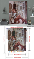 Belle Dame, Nouvelle Peinture Diamant 5D DIY, Femme Nue Sexy, Impression sur Toile, Peintures à l'Huile
